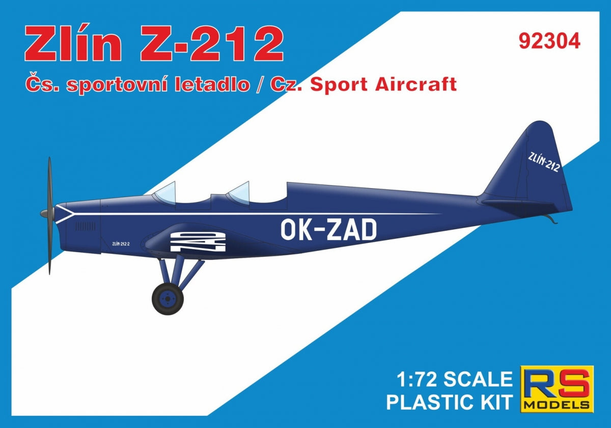 RS Models 92304 Zlin Z-XII Vol. Sports Aircraft 1/72