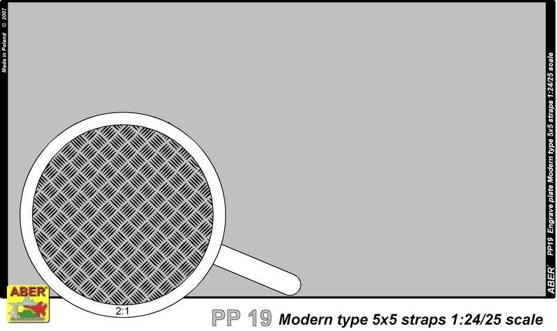 Aber PP19 Grooved plate (140x77mm) Contemporary pattern 5x5 lines (1/24/25) – Bild 2