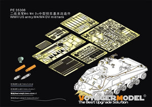 Voyager Model PE35307 WWII US army M4 Mid Tank Skirts For DRAGON 6511 and 6579 1/35