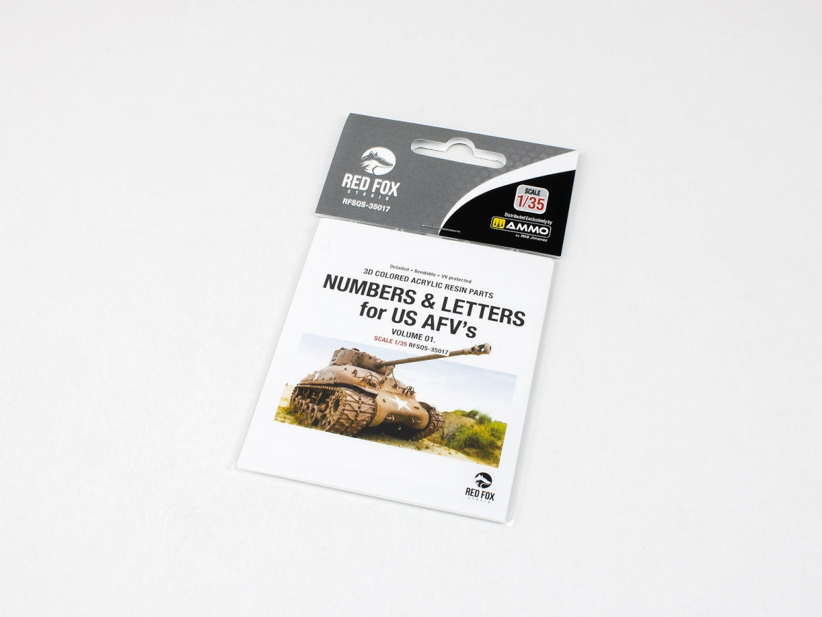Red Fox Studio QS-35017 Numbers and Letters for US AFV&amp;#39;s vol.01 1/35