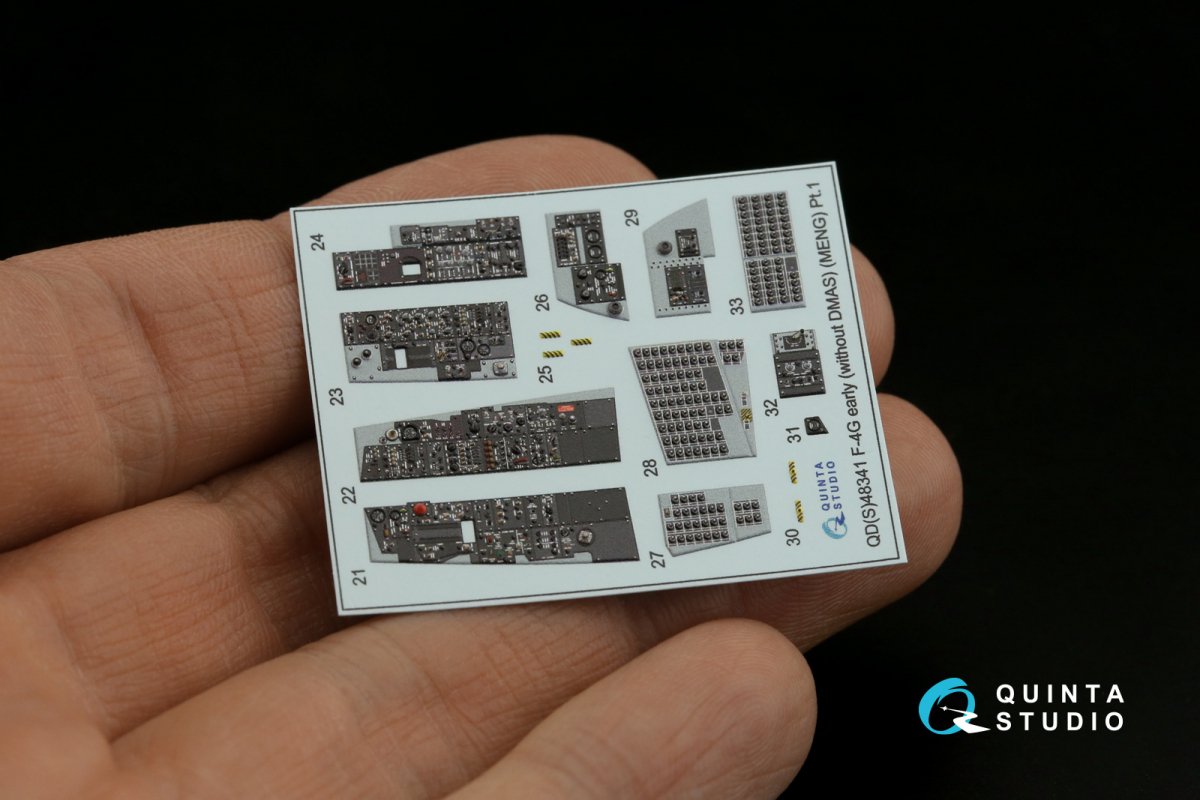 Quinta Studio QD48341 F-4G early 3D-Printed &amp;amp; colored Interior on decal paper (Meng) 1/48 – Bild 5