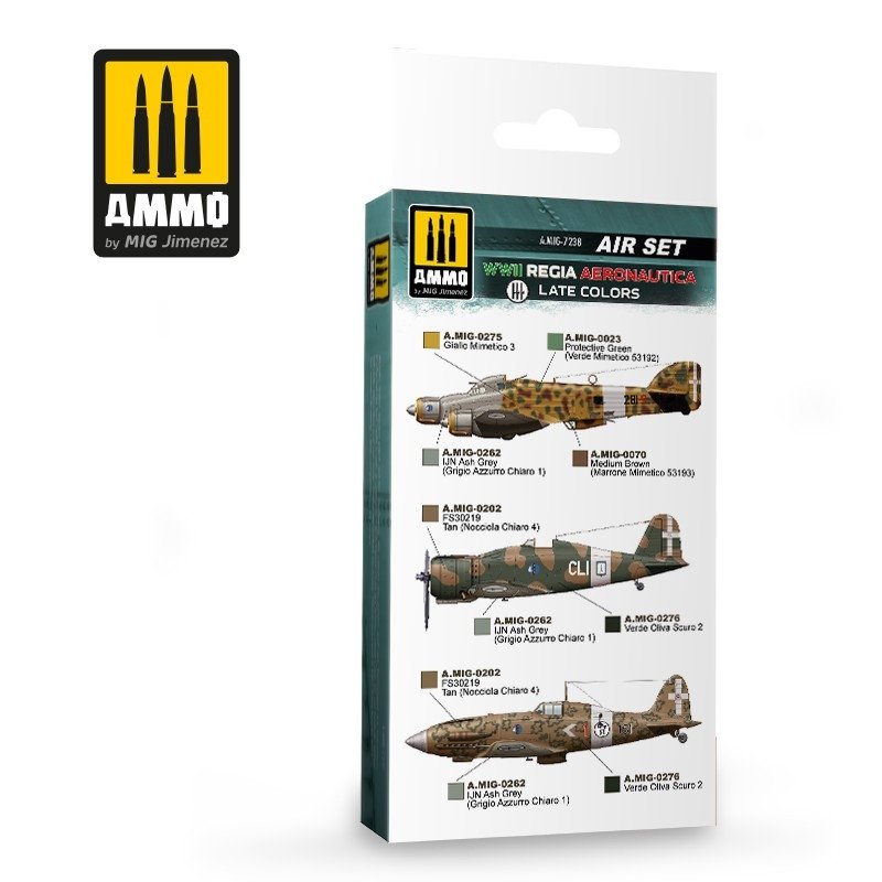 AMMO of Mig Jimenez 7238 WWII Regia Aeronautica – Late Colors Set 6x17ml – image 2