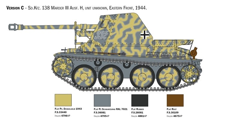 Italeri 6566 Marder III Ausf. H Sd. Kfz.138 1/35 – Bild 8