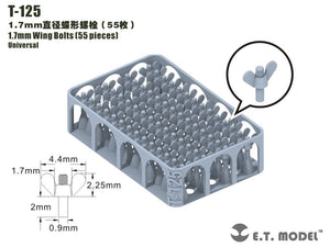 ET Model T-125 1.7mm Wing Bolts 55 pieces