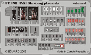 Eduard FE198 P-51 placards 1/48