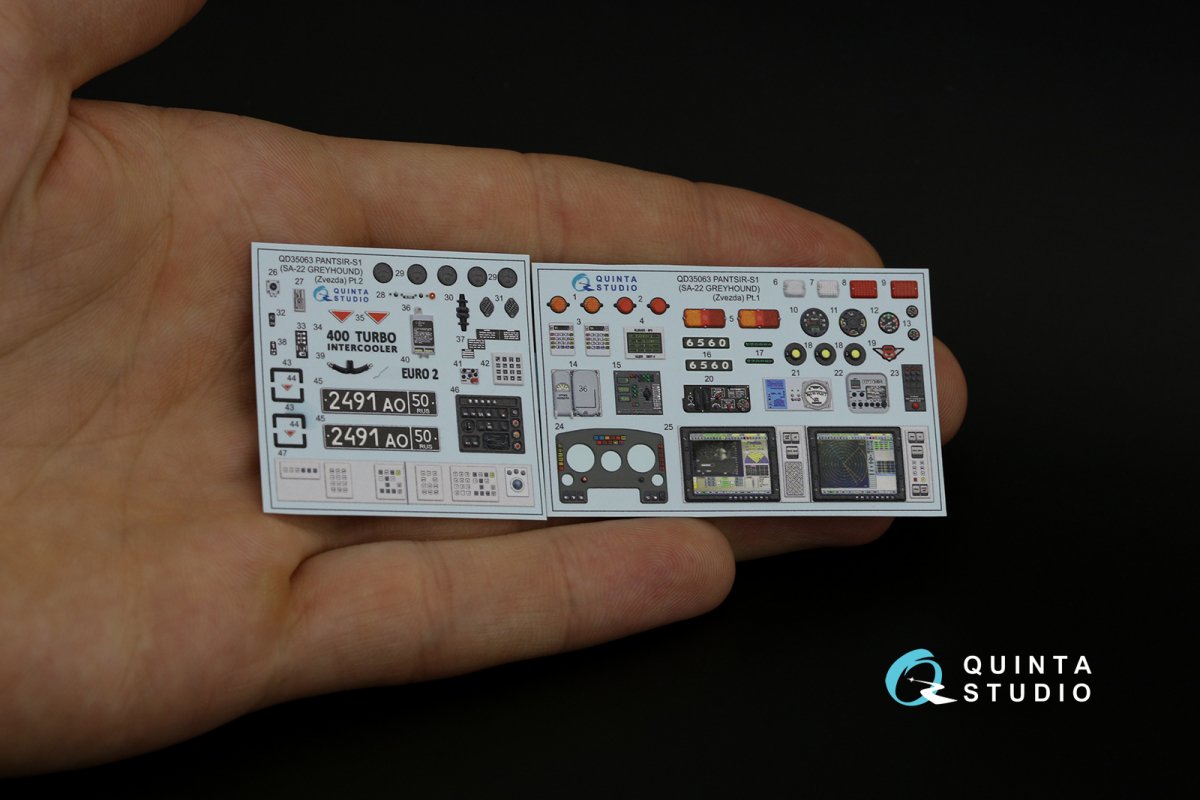Quinta Studio QD35063 Pantsir-S1 (SA-22 Greyhound) 3D-Printed &amp;amp; colored Interior on decal paper (Trumpeter) 1/35 – image 4