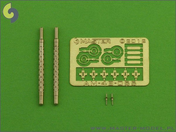Master AM-48-055 German aircraft machine gun MG 15 - turned barrels and etched sights (2pcs) 1/48