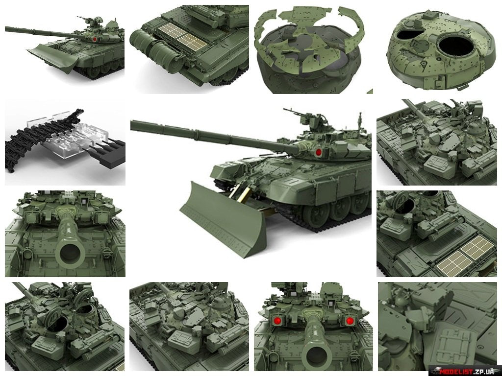 Modèle Meng TS-014 T-90 avec bulldozer de char TBS-86 (1/35) – image 2