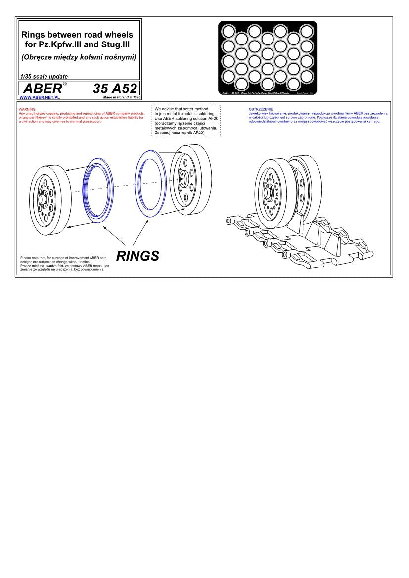 Aber 35A052 Rims between road wheels for Pz.III and Stug.III (1/35) – image 4