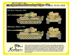 Dragon 6328 WWII German Pz.Kpfw.VI Tiger I Early Production 501 abt Operation Ochsenkopf 1/35 – obrázek 7