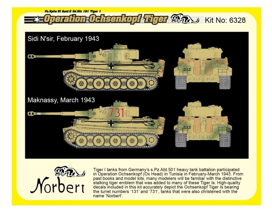 Dragon 6328 WWII German Pz.Kpfw.VI Tiger I Early Production 501 abt Operation Ochsenkopf 1/35 – obrázek 7