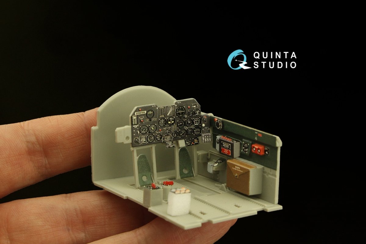 Quinta Studio QD32148 P-47D Thunderbolt Bubbletop Early 3D-Printed &amp;amp; colored Interior on decal paper (Trumpeter) 1/32 – imagen 7