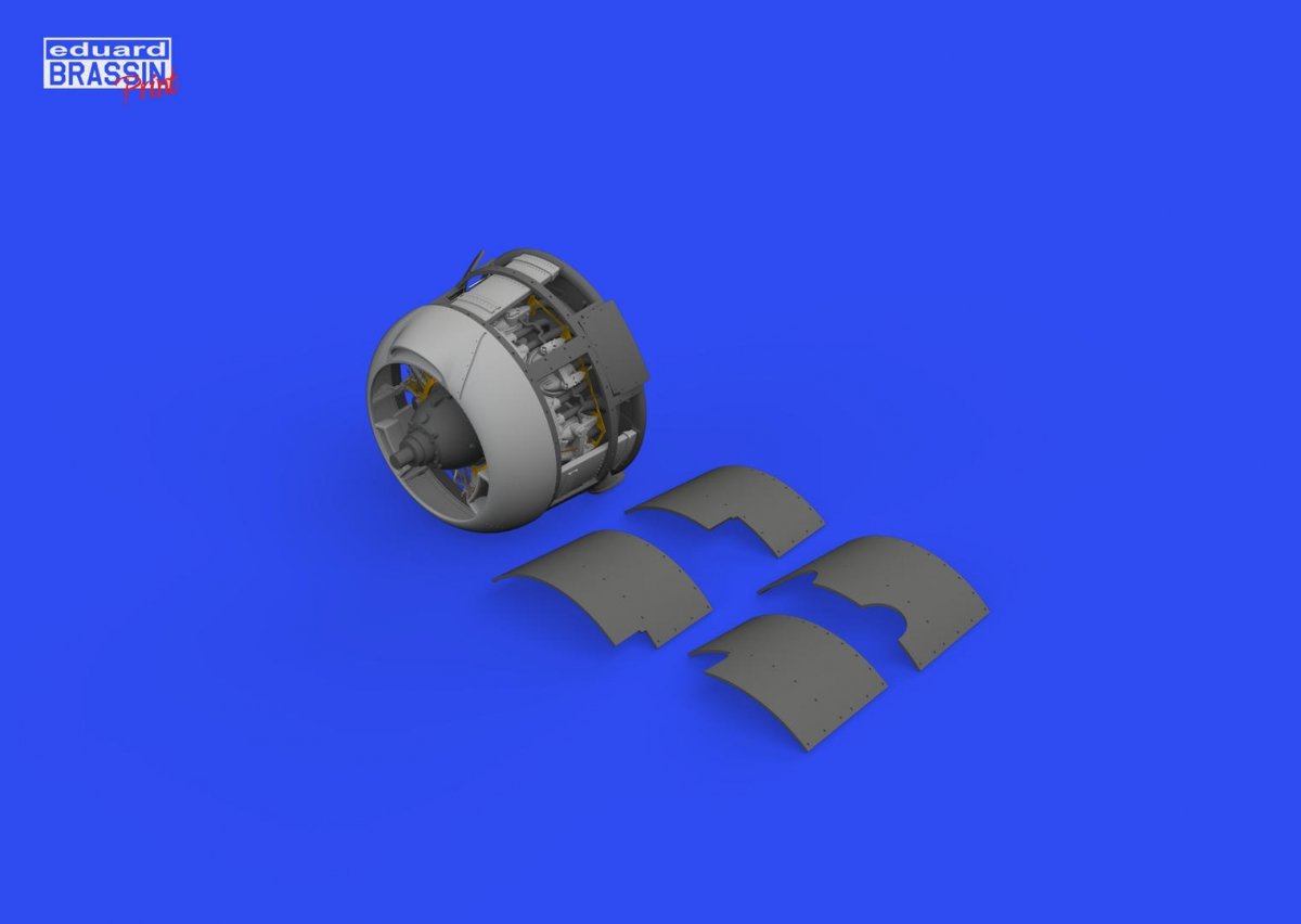 Eduard 648792 F4F-3 engine early PRINT EDUARD 1/48 – immagine 2