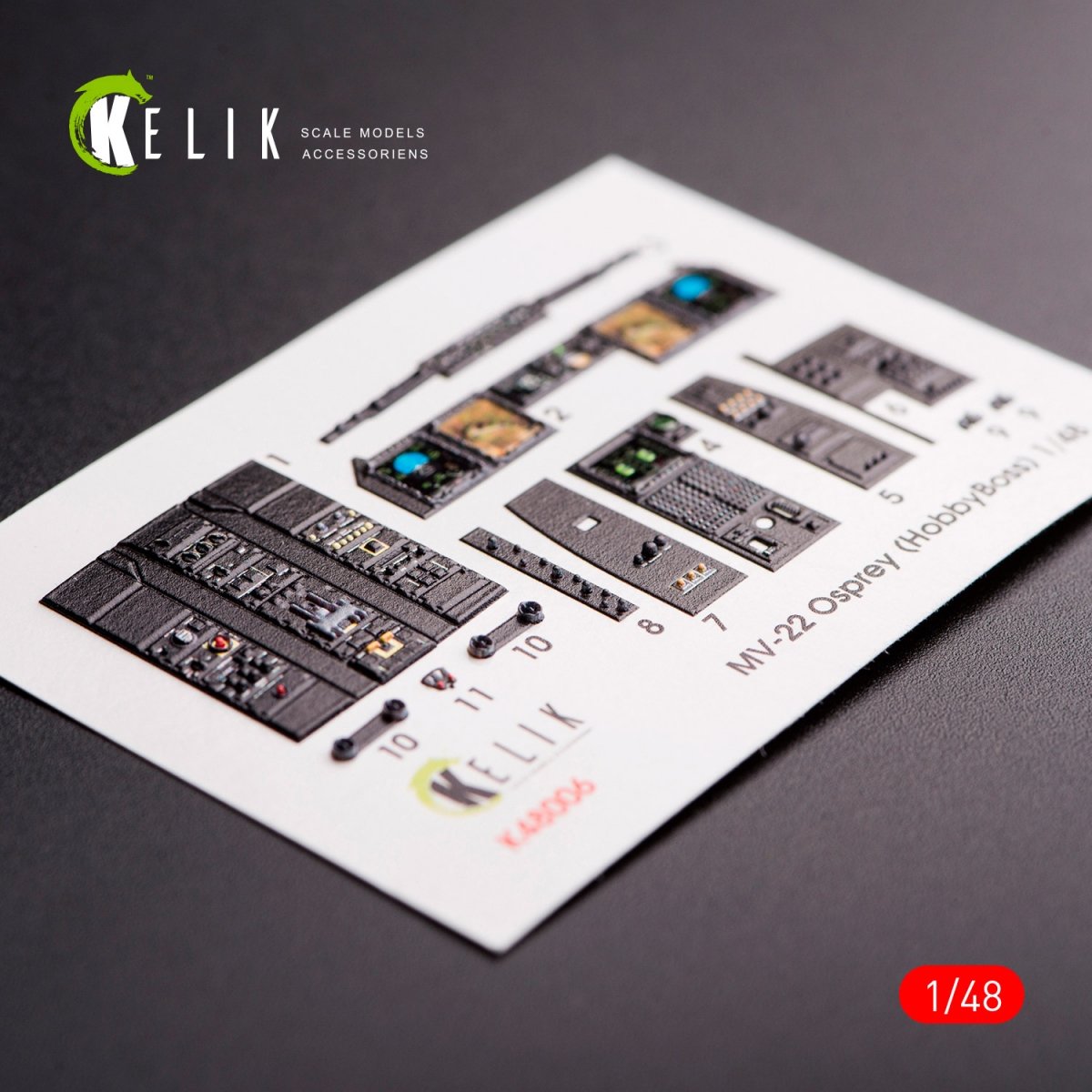 KELIK K48006 MV-22 OSPREY INTERIOR 3D DECALS FOR HOBBY BOS KIT 1/48 – image 2