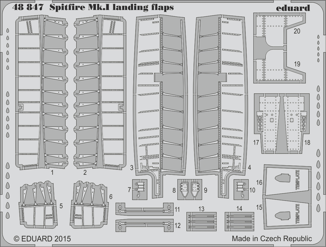 Eduard 48847 Spitfire Mk. And landing flaps 1/48 Airfix