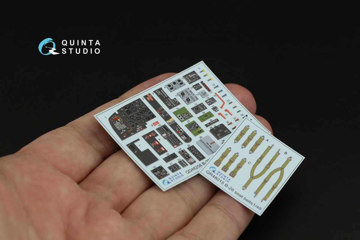 Quinta Studio QD48258 A(B)-26B 3D-Printed &amp;amp; colored Interior on decal paper (ICM) 1/48 – image 3
