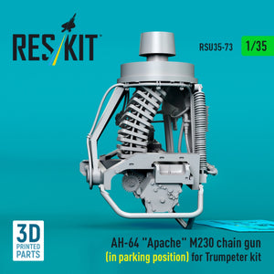 RESKIT RSU35-0073 AH-64 &amp;quot;Apache&amp;quot; M230 chain gun (in parking position) for Trumpeter kit (3D Printed) 1/35 – image 3