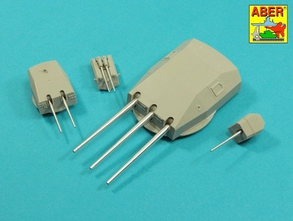 Aber 200L-08 Barrel set for battleship Scharnhorst 280mmx9 1/200 – obrázek 4