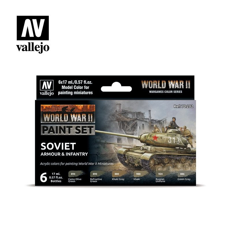 Vallejo 70202 WWII Soviet Armor &amp;amp; Infantry 6x17ml