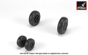 Armory Models AW48504 JAS-39 Gripen wheels w/ weighted tires, late 1/48 – Bild 4