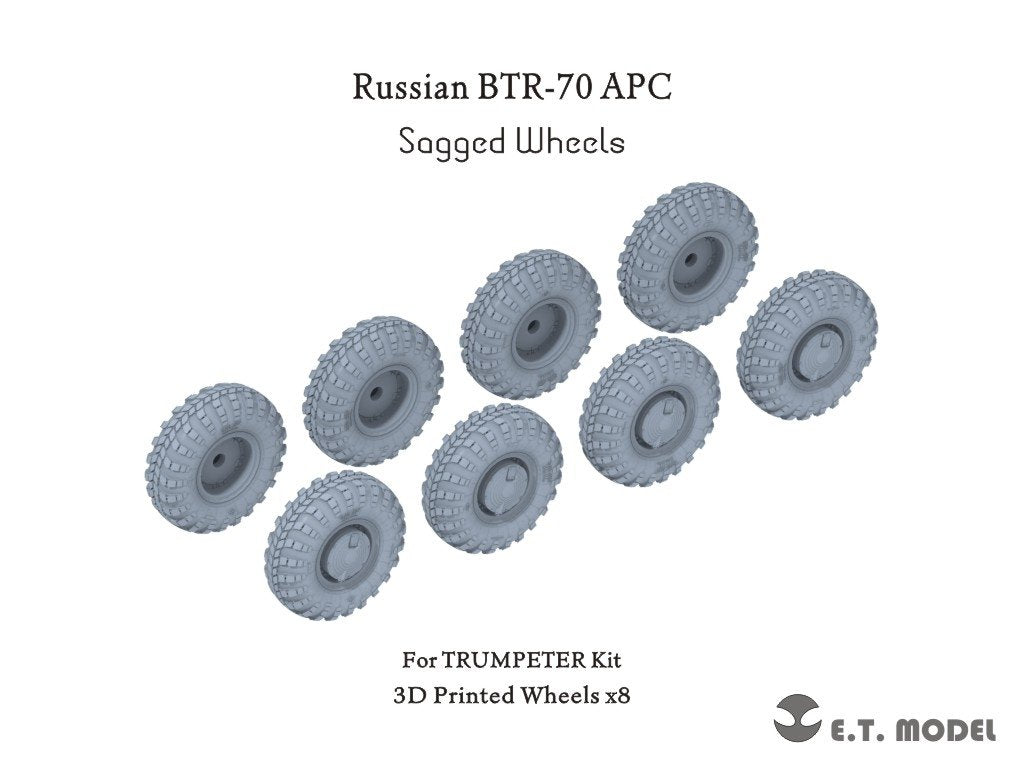 ET Model P35-128 Russian BTR-70 APC Sagged Wheels for Trumpeter kit 1/35