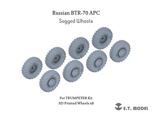 ET Model P35-128 Russian BTR-70 APC Sagged Wheels for Trumpeter kit 1/35