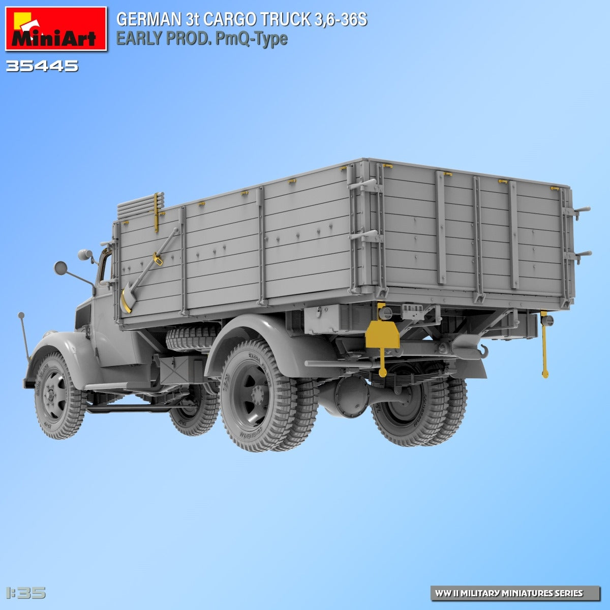 Miniart 35445 GERMAN 3t CARGO TRUCK 3.6-36S EARLY PROD. PmQ-Type 1/35 – obrázek 5