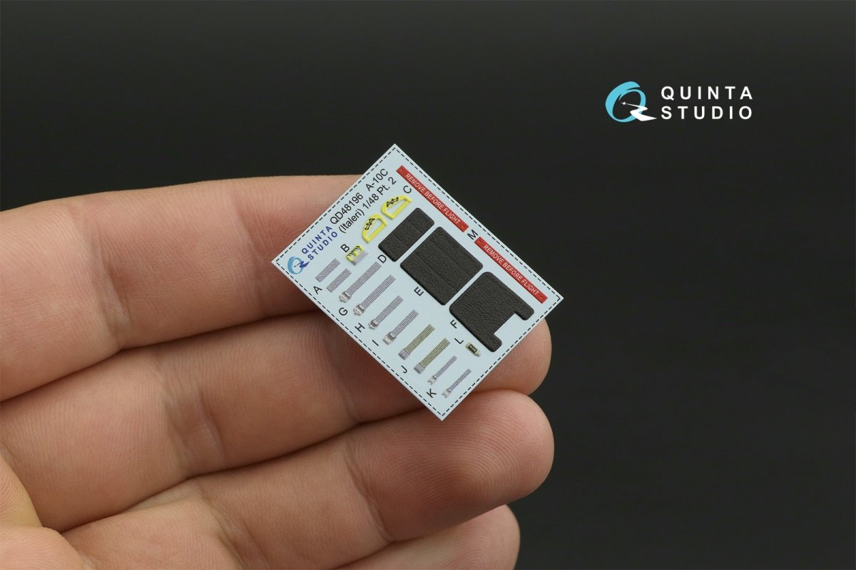 Quinta Studio QD48196 A-10C 3D-Printed &amp;amp; colored Interior on decal paper (for Italeri ) 1/48 – imagen 12