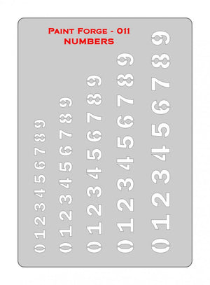 Paint Forge PFST011M STENCIL - NUMBERS