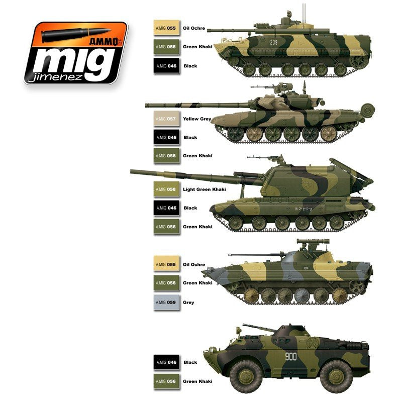 AMMO Mig 7109 MODERN RUSSIAN CAMO COLORS 6x17ml – obrázek 2