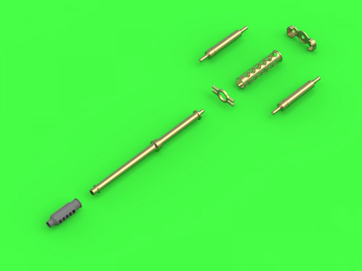 Master AM-32-092 AH-64 Apache - M230 Chain Gun barrel (30mm), Pitot Tubes and tail antenna (resin, PE and turned parts) 1/32 – obrázek 3