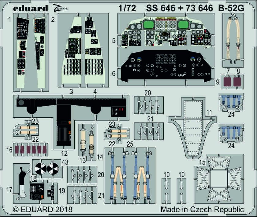 Intérieur du B-52G Eduard 73646, échelle 1/72, MODELCOLLECT – image 2