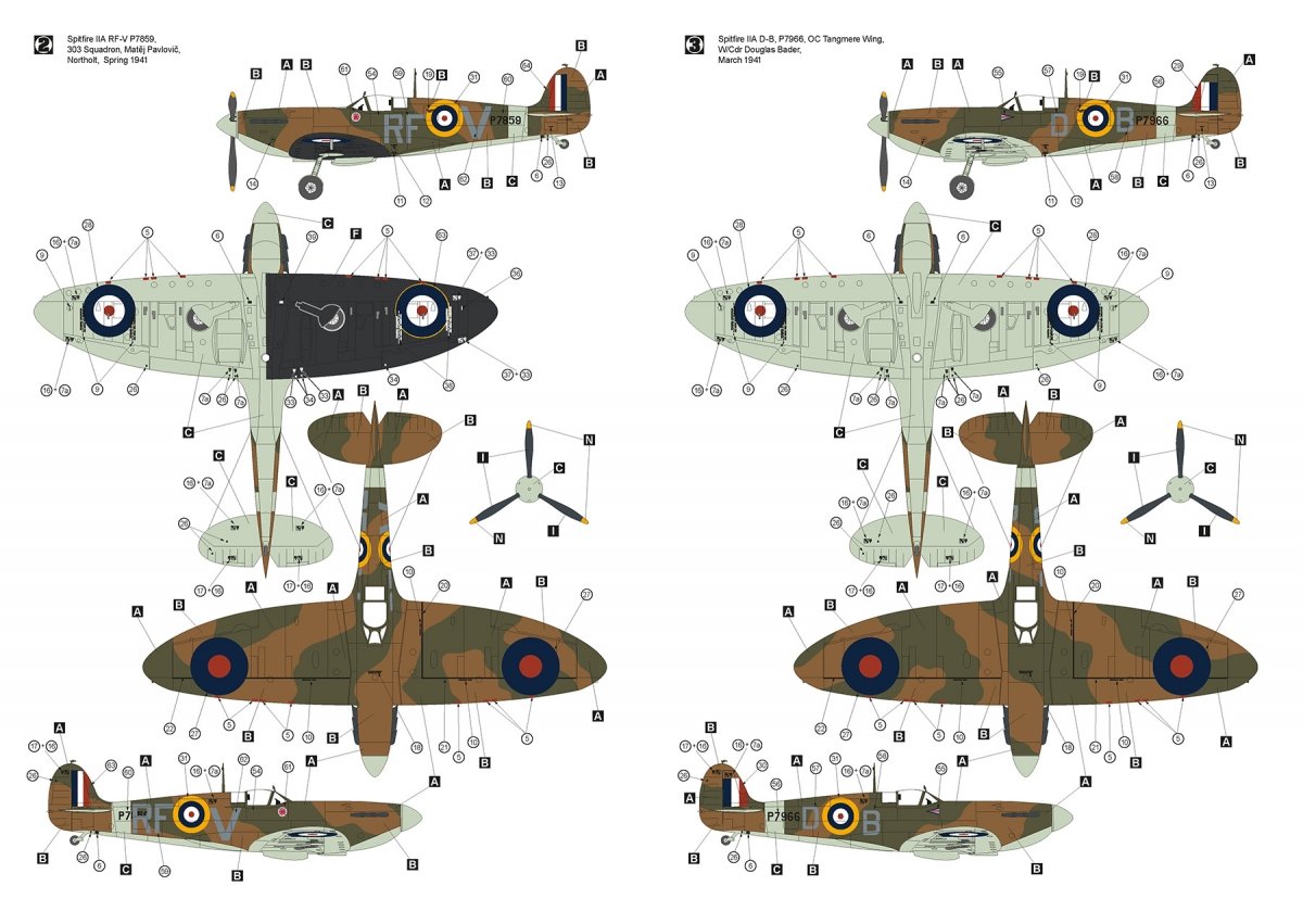 Hobby 2000 32002 Supermarine Spitfire IIA w/Rotol Propeller 1/32 – immagine 6