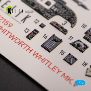 KELIK K72159 ARMSTRONG WHITWORTH WHITLEY MK.V - interior 3D decals for Airfix kit 1/72 – image 3