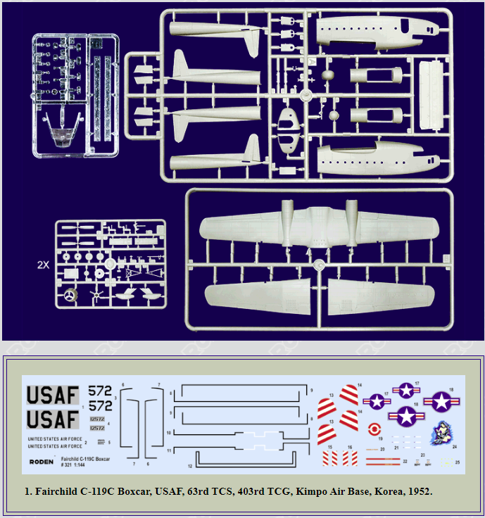 Roden 321 Fairchild C-119C Boxcar 1/144 – image 2