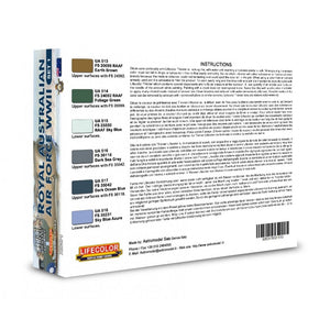 Lifecolor XS01 Acrylic color Set Australian Air Force WWII Set 1 6x22ml – Bild 2