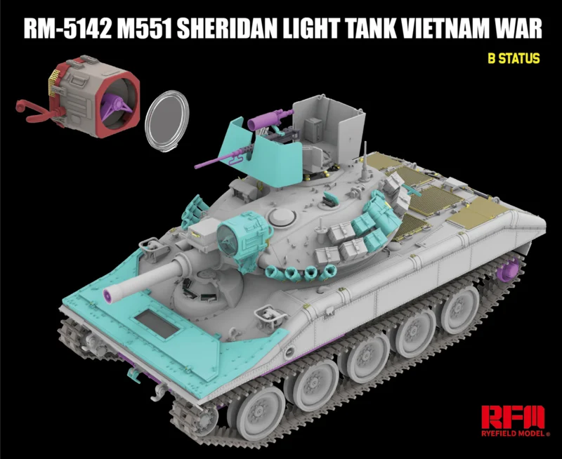 Rye Field Model 5142 M551 Light Tank Sheridan Vietnam War 1/35 – obrázek 6