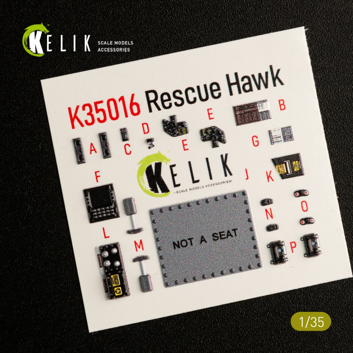 KELIK K35016 HH-60H RESCUE HAWK INTERIOR 3D DECALS FOR KITTY HAWK KIT 1/35 – image 4