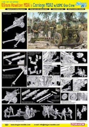 Dragon 6531 105mm Howitzer M2A1/Carriage M2A2 w/USMC Gun Crew 1/35 – Bild 2