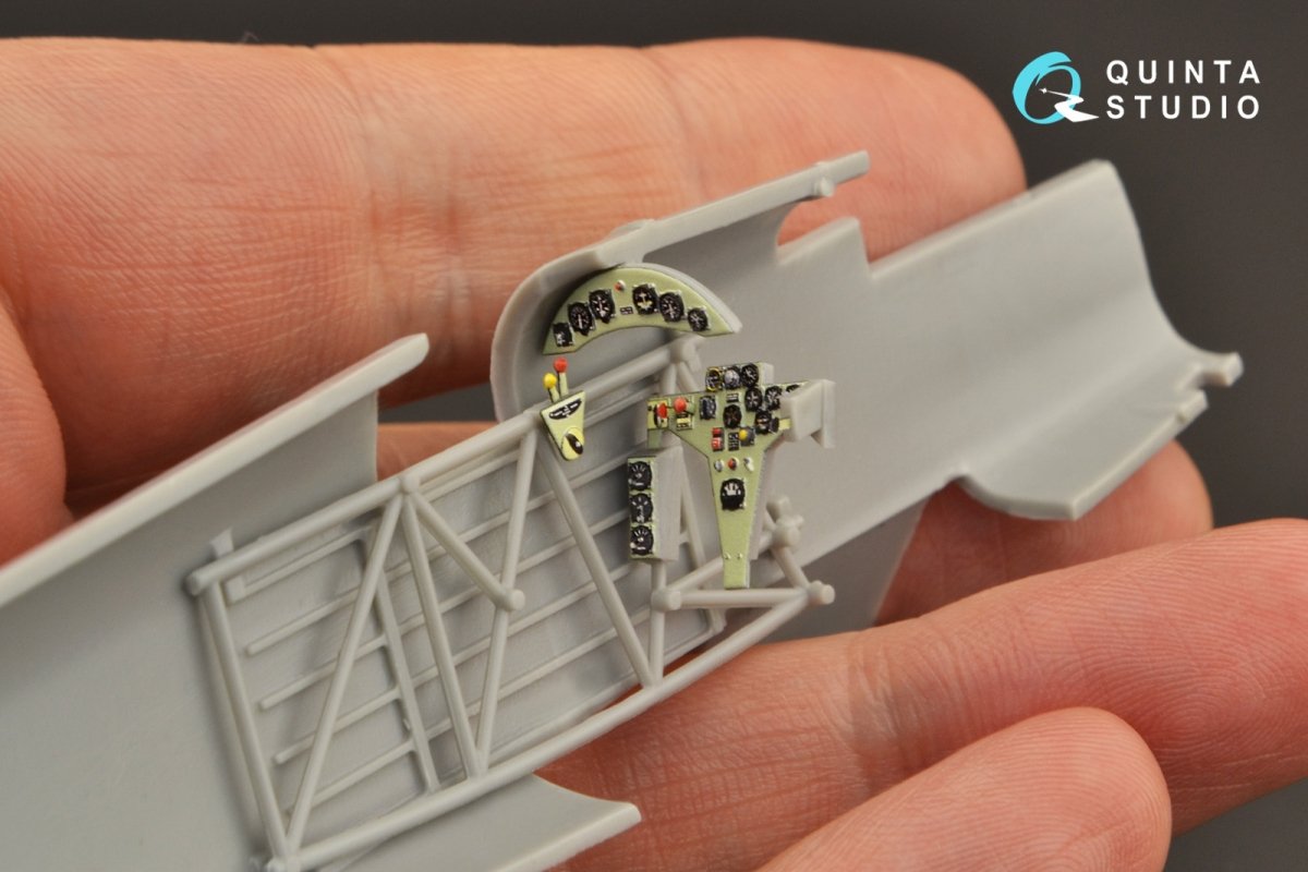 Quinta Studio QD48274 He 51B 3D-Printed &amp;amp; colored Interior on decal paper (Roden) 1/48 – image 5