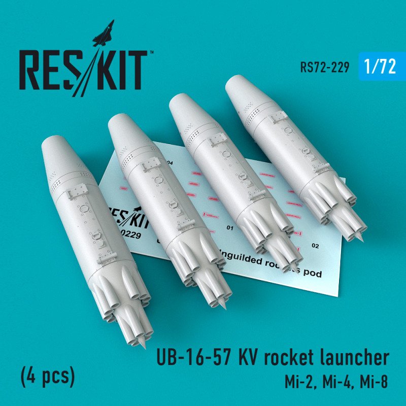 Lance-roquettes RESKIT RS72-0229 UB-16-57 KV (4 pièces) 1/72