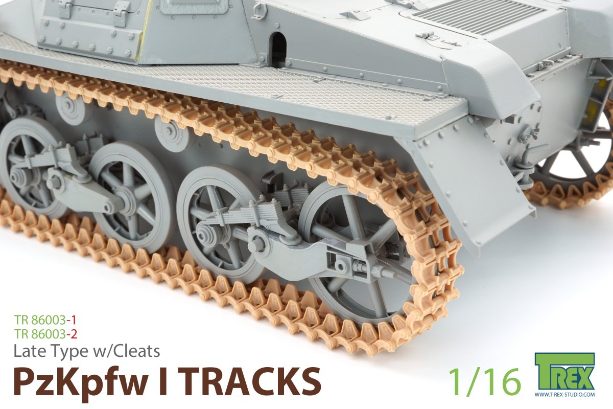 T-Rex Studio TR86003-1 PzKpfw I Chenilles Type tardif avec taquets pour Ausf.A uniquement 1/16 – image 3