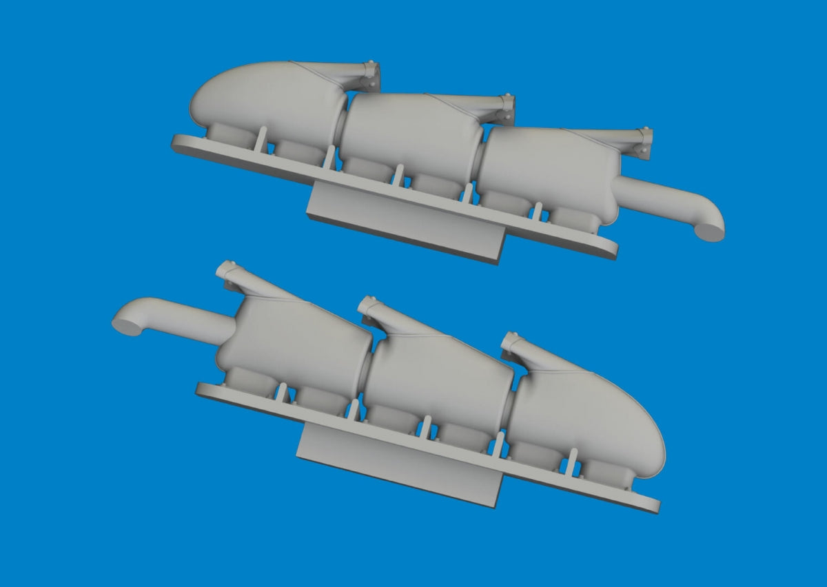 Eduard 672409 Spitfire Mk. V three-stacks exhaust fishtail PRINT Tamiya 1/72 – image 4