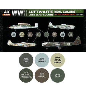 AK Interactive RCS103 WWII Luftwaffe Late War Colors 6x17ml – image 2