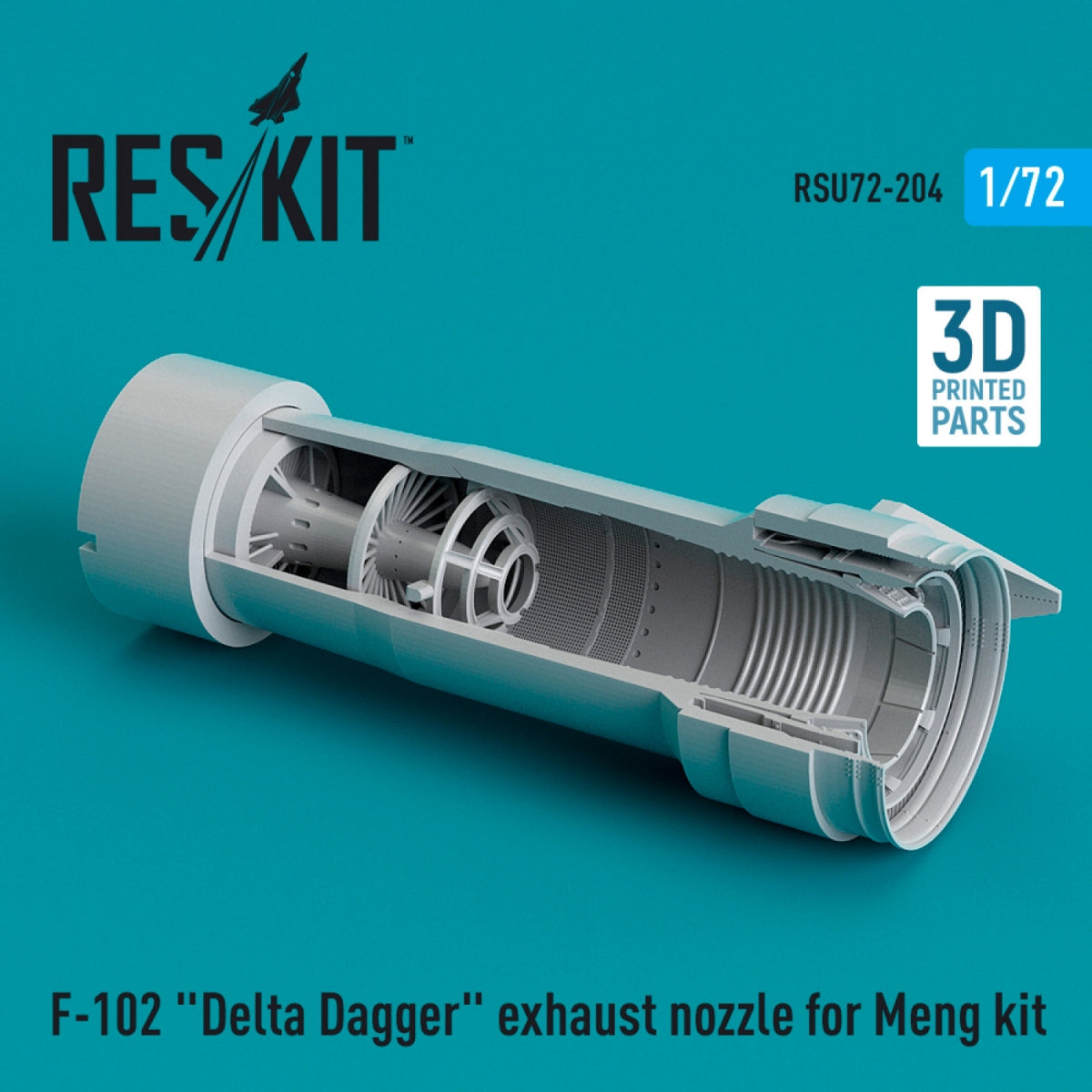 RESKIT RSU72-0204 F-102 &amp;quot;DELTA DAGGER&amp;quot; EXHAUST NOZZLE FOR MENG KIT (3D PRINTED) 1/72 – image 2
