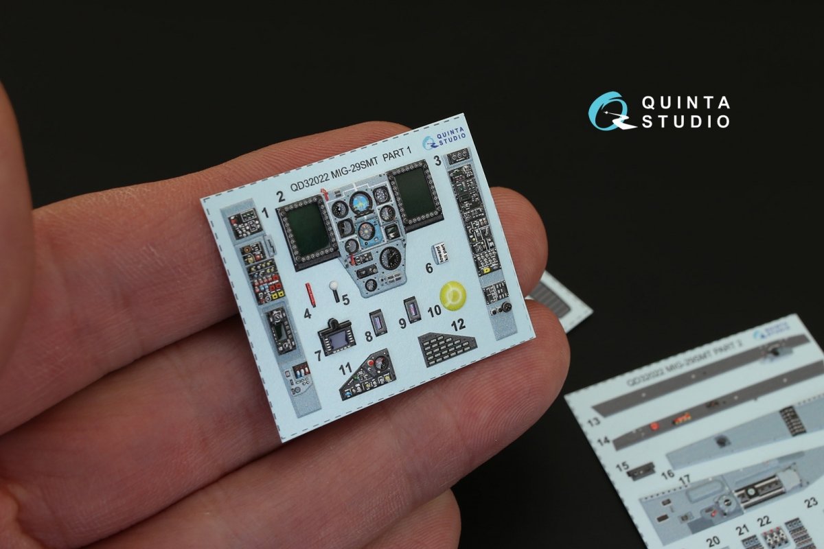 Quinta Studio QD32022 MiG-29SMT 3D-Printed &amp;amp; colored Interior on decal paper (for Trumpeter kit) 1/32 – Bild 7