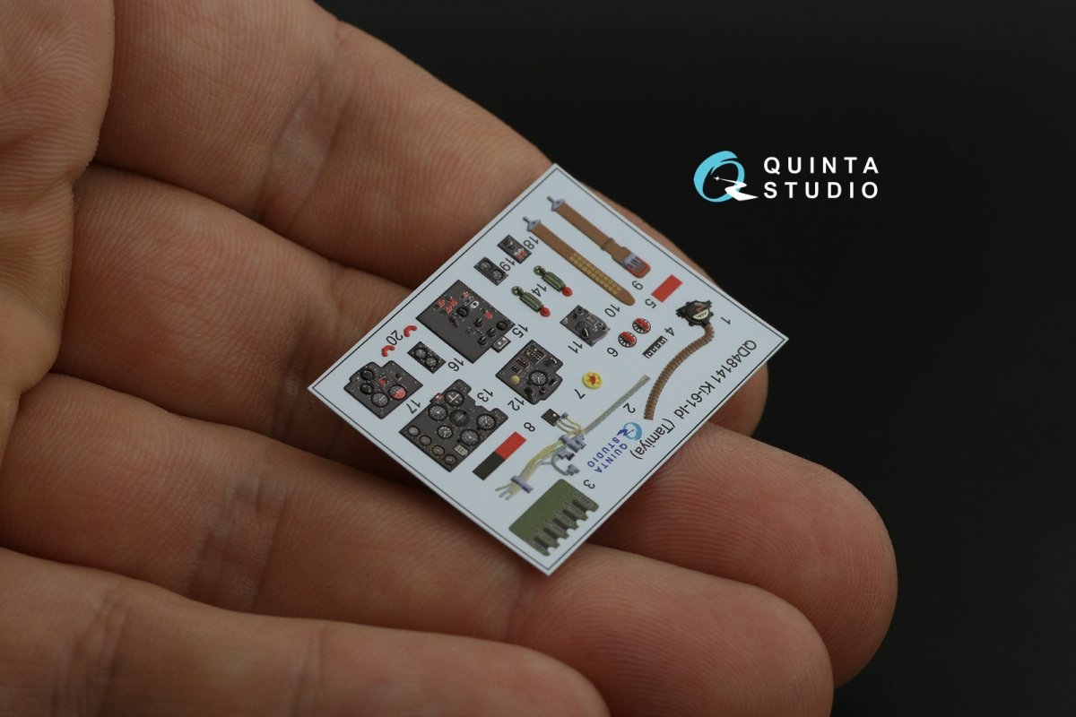 Quinta Studio QD48141 Ki-61-Id 3D-Printed &amp;amp; colored Interior on decal paper (Tamiya) 1/48 – Bild 7