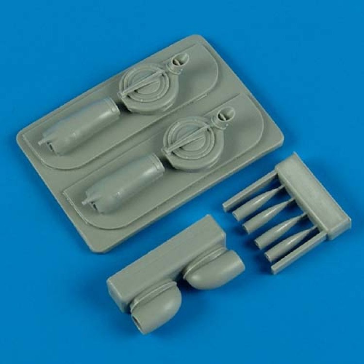Quickboost QB48467 P-38F Lightning air intakes &amp; B-33 supercharger Academy / Eduard 1/48