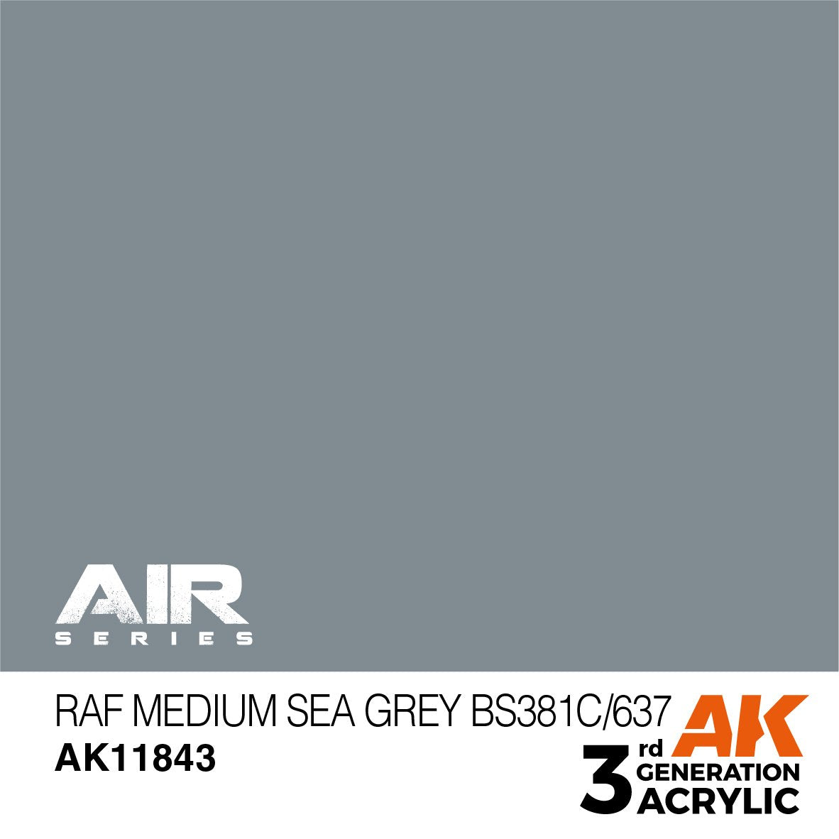 AK Interactive AK11843 RAF GRIS MER MOYEN BS381C/637 – AIR 17 ml
