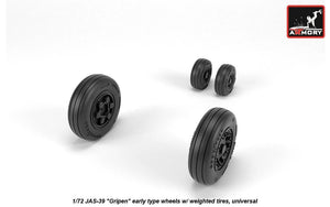 Armory Models AW72503 JAS-39 Gripen wheels w/ weighted tires, early 1/72